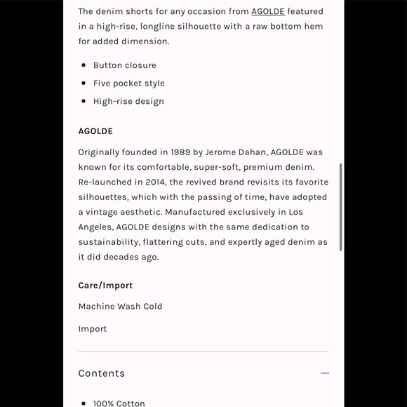 AGOLDE Parker Long Short Size 32 NWT - Picture 6 of 17